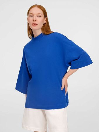Футболка оверсайз унисекс T9, синяя, размер XL/2XL