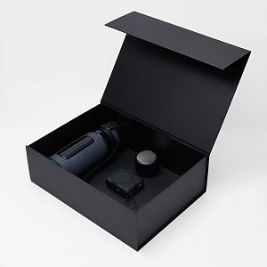 Подарочный набор Риттер, Пэшн, Вектор (Ritter, Passion, Vector), черный (внешний аккумулятор, колонка, бутылка)