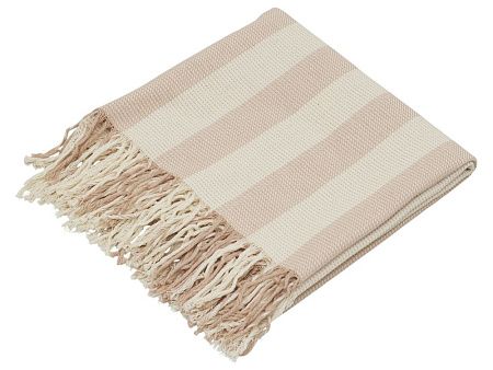 Плед «Reglet» из хлопка с бахромой