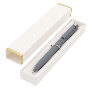 Ручка Espada в коробке Cradle белой с позолотой, серый