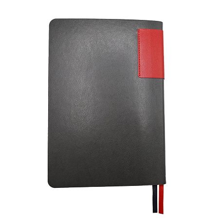 Ежедневник A5 недатированный Molfetta в мягком переплёте, серо-красный