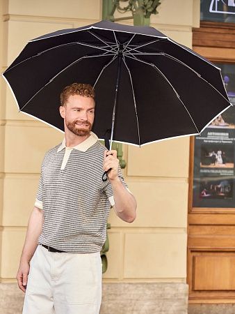 Складной зонт наоборот Savelight со светоотражающим кантом