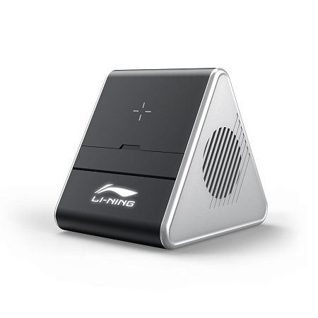 Колонка Dorn с беспроводной зарядкой и подсветкой гравировки, черный