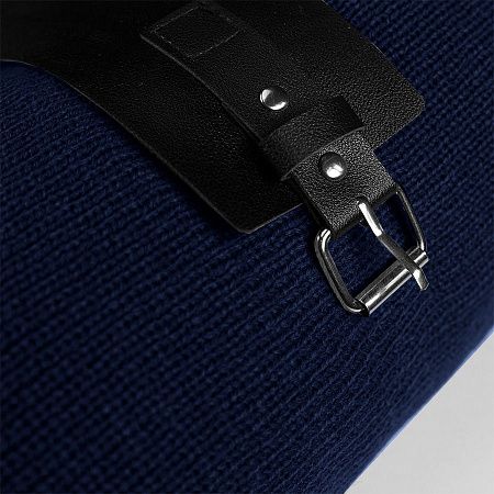 Плед  "Belt"; т.синий; 130 х 180 см; 100% акрил, с поясом