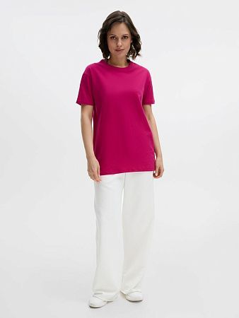 Футболка унисекс Regent 150, ярко-розовая (фуксия), размер S