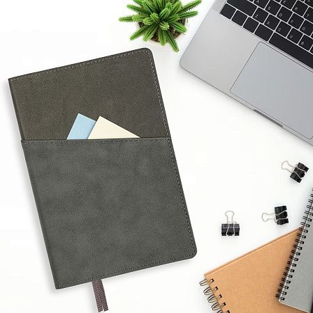 Ежедневник Smart Porta Nuba Latte А5, серый/салатовый, недатированный, в твердой обложке