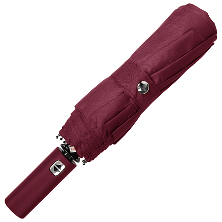 Зонт складной автоматический, Forest Lotus, диаметр 100 см, радиус 23 дюйма, 9 панелей, без подарочной коробки, бордовый