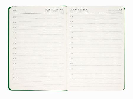 Ежедневник Flexy Asstra Petrus A5, зеленый, недатированный, в гибкой обложке