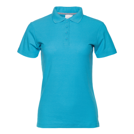 Рубашка поло женская STAN хлопок/полиэстер 185, 04WL, Бирюзовый,  (32)  (42/XS)