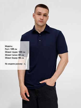 Рубашка поло унисекс Senti, темно-синяя, размер XL