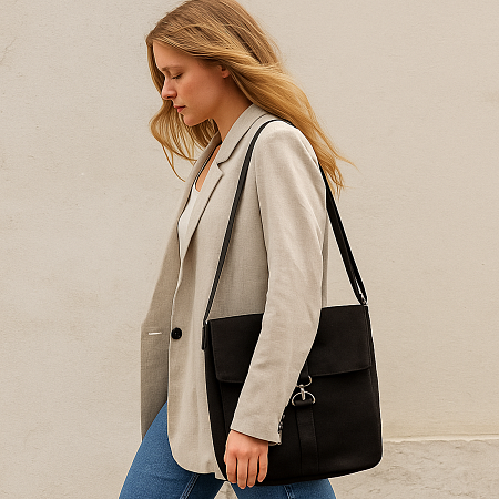 Шоппер Superbag Companion, с тремя отделениями, боковым креплением (карабин) и карманом