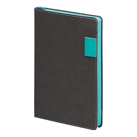 Ежедневник Flexy Freedom Latte А5, серый/бирюзовый, недатированный, в гибкой обложке