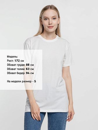 Футболка унисекс T-Bolka 160, белая (теплый оттенок), размер XS
