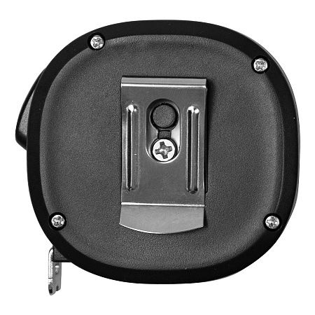 Рулетка Tools Trecker 3 метра, черная, пластиковая, с трещоткой и ремешком