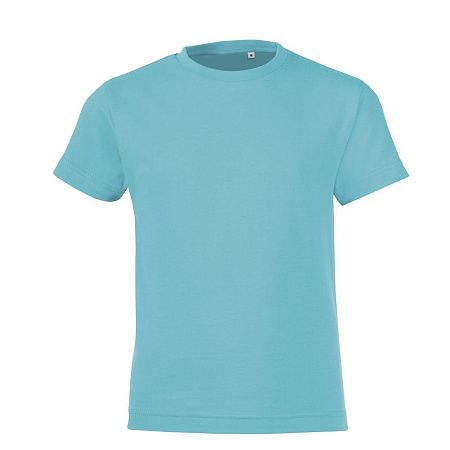 Футболка детская Regent Fit Kids, бирюзовая, размер 4 года (96-104 см)