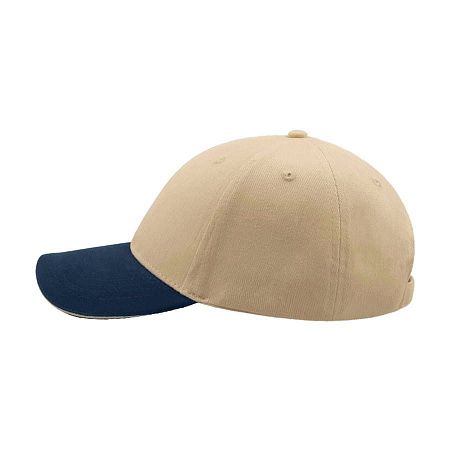 Бейсболка LIBERTY SANDWICH, 6 клиньев, сэндвич, металлическая застежка