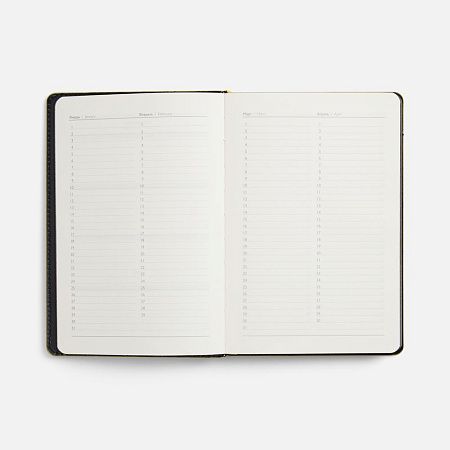 Ежедневник Alanis, недатированный, черный с желтым