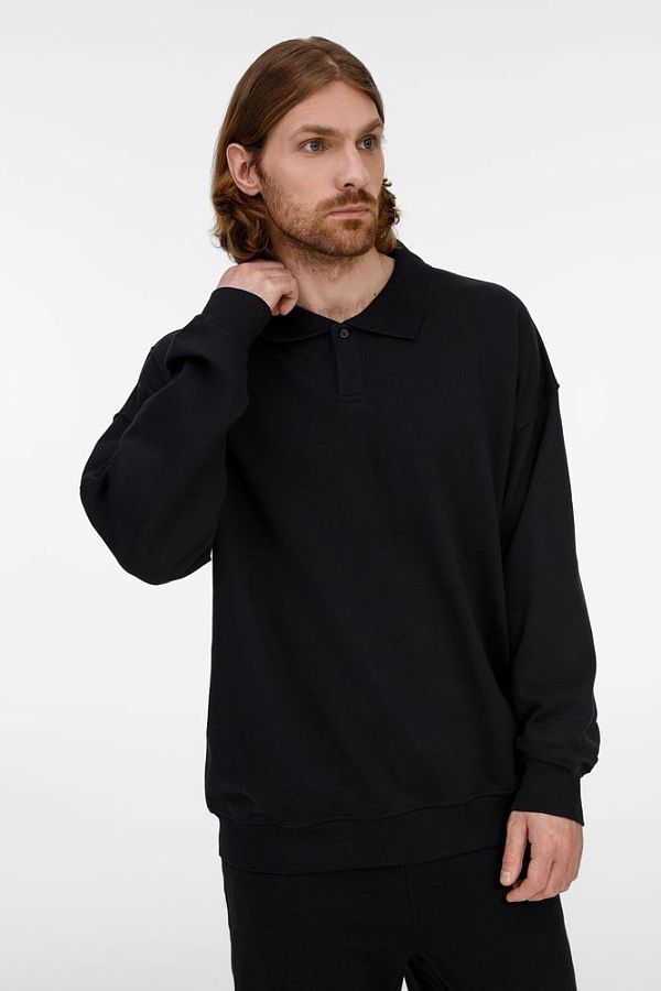 Свитшот оверсайз унисекс S6, черный, размер XL/2XL