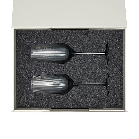 Подарочный набор 2 бокала для шампанского Мансера (Mancera) в серой коробке