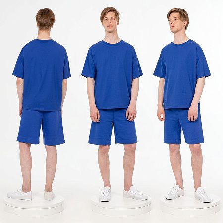 Футболка унисекс оверсайз T3, синяя, размер XL/2XL