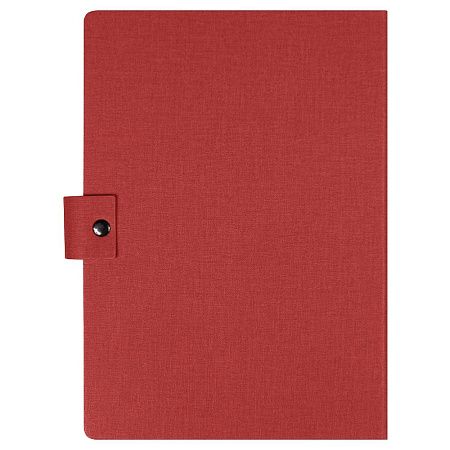 Блокнот А5 Tasmania, в твердой обложке с шариковой ручкой и стикерами, блок в линейку, красный