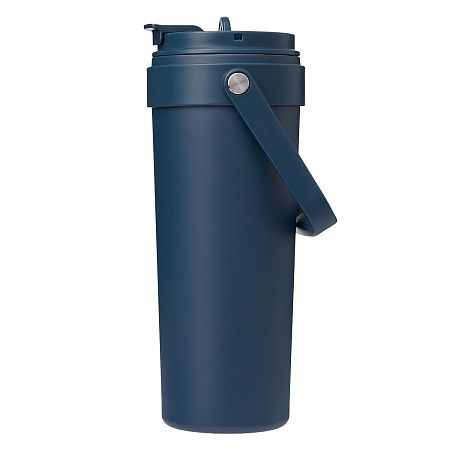 Термокружка вакуумная Соло (Solo), синяя