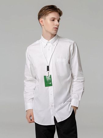 Шнурок для бейджа Tube Long, черный с синим