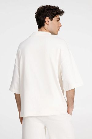 Футболка оверсайз унисекс T9, молочно-белая, размер XL/2XL