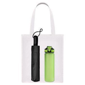 Подарочный набор Леванте (Levante), салатовый (зонт, спортбутылка, шоппер)