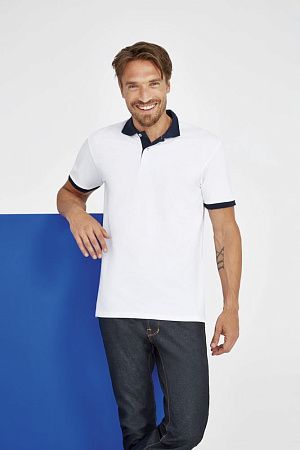 Рубашка поло Prince 190, зеленое яблоко с темно-синим, размер M