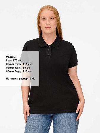 Рубашка поло женская Virma Premium Lady, черная, размер S