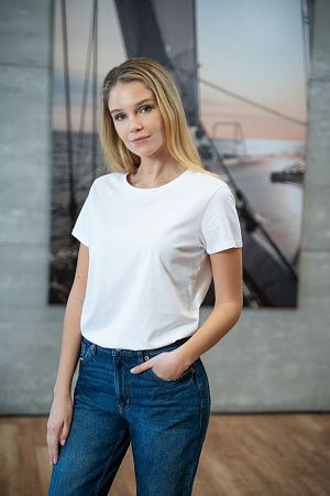 Футболка женская Ladies American U, темно-синяя, размер S