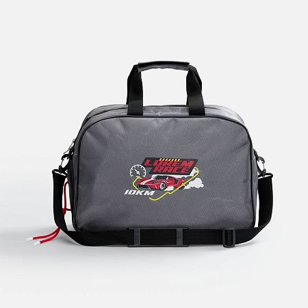 Спортивная сумка Atlantes, светло-серая с черным