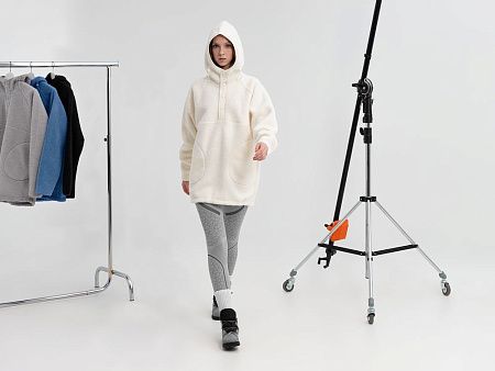 Анорак унисекс Oblako, молочно-белый, размер XL/2XL