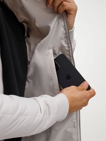 Куртка унисекс Warmbridge, светло-серая, размер M