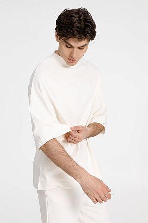 Футболка оверсайз унисекс T9, молочно-белая, размер XL/2XL