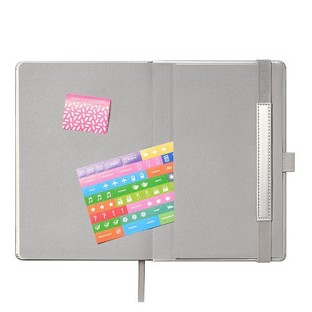 Ежедневник Альфа (Alpha) недатированный, серебро/серый