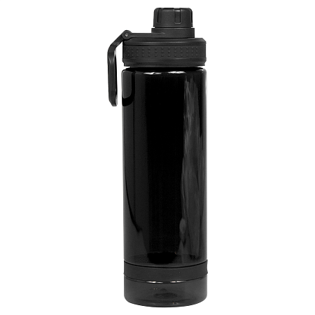 Бутылка для воды Oslo, 700 мл, пластиковая, с силиконовым кольцом, черная