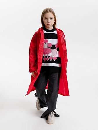 Дождевик детский RainDrop Kids, красный, размер 8 лет (118-128 см)