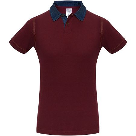 Рубашка поло мужская DNM Forward бордовая, размер S