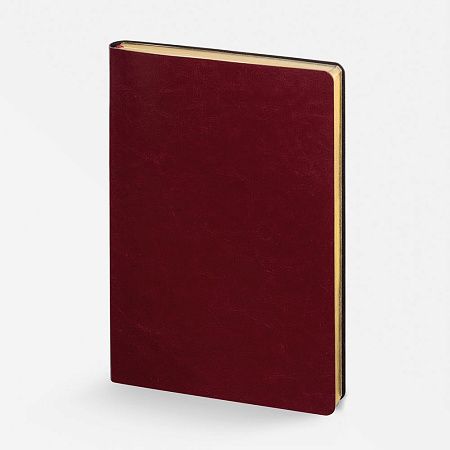Ежедневник Nebraska Flex, недатированный, бордовый с золотистым