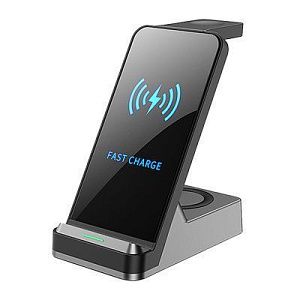 Беспроводное зарядное устройство 3 в 1 Easy Charge, Magsafe wireless 15 W, Iwatch&TWS 2,5W/5W, черный