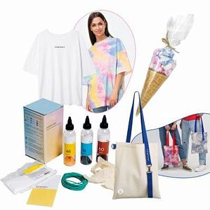 Подарочный набор "Свобода": футболка,  красители для раскрашивания, активатор для красителей, перчатки, ассорти безе