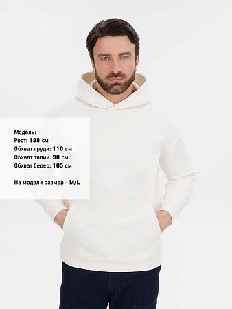 Худи оверсайз унисекс Snuggie, молочно-белое, размер XL/2XL