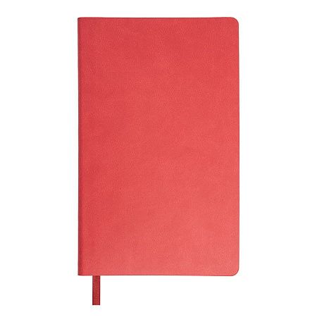 Бизнес-блокнот FUNKY, 130*210 мм, красный, желтый форзац, мягкая обложка, блок-линейка