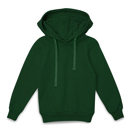 Худи детское Kirenga Kids 2.0, темно-зеленое, размер 8 лет (118-128 см)