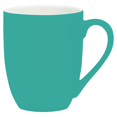 Кружка фарфоровая Cassa Grande Сlassic Soft софт тач с дефектами, бирюзовая, 350 мл