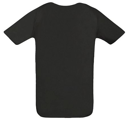 Футболка унисекс Sporty 140, черная, размер XXS