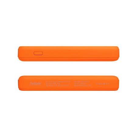 Внешний аккумулятор Ларго PD (Largo PD) 5000mAh с функцией беспроводной зарядки 15W, оранжевый