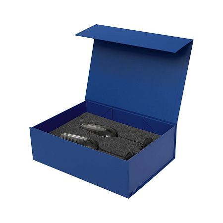 Подарочный набор 2 бокала для шампанского Мансера (Mancera) в синей коробке